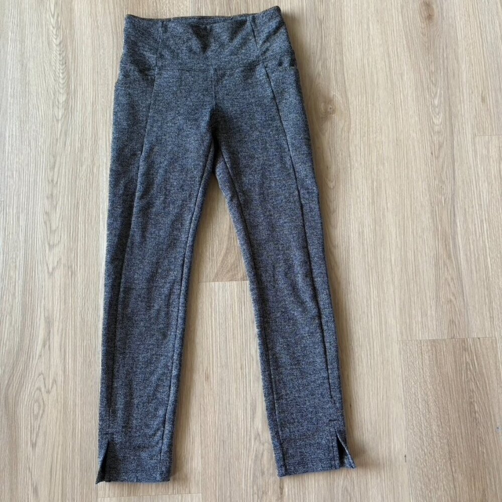 ** Athleta Black Herringbone Mercer Tight Travel Pant #353504 Size XS